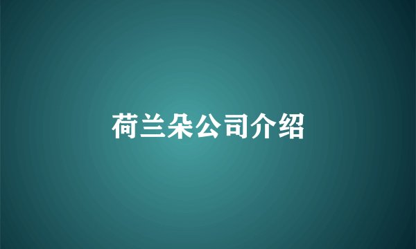 荷兰朵公司介绍