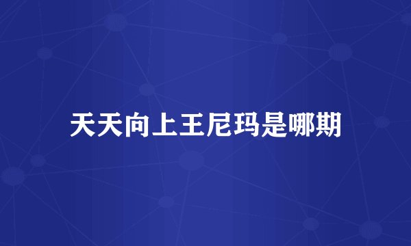 天天向上王尼玛是哪期