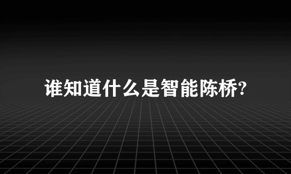 谁知道什么是智能陈桥?