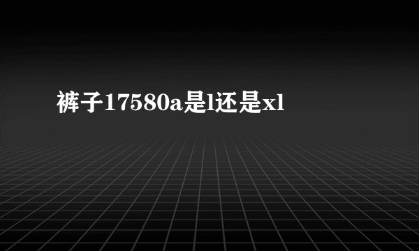 裤子17580a是l还是xl