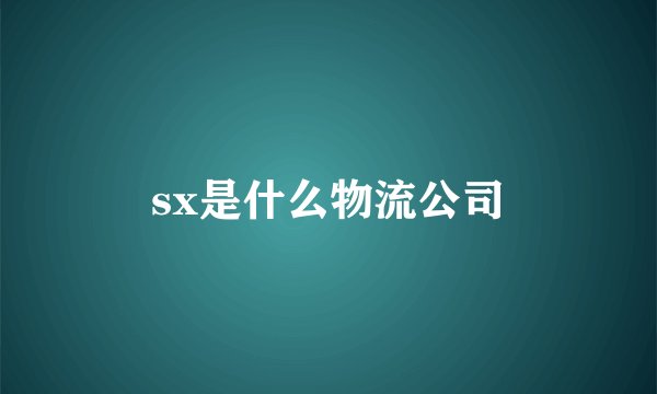 sx是什么物流公司