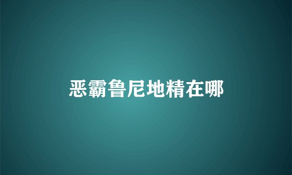 恶霸鲁尼地精在哪