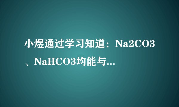小煜通过学习知道：Na2CO3、NaHCO3均能与盐酸反应，Na2CO3溶液还会与石灰水反应．【产生疑问】NaHCO3溶液