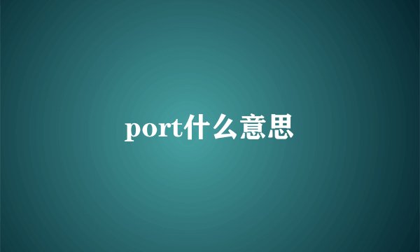 port什么意思