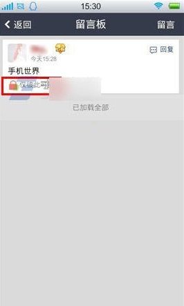 QQ空间留言板留言仅彼此可见是什么意思?