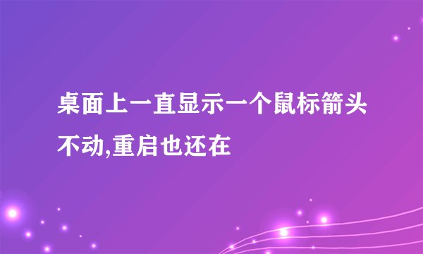 桌面上一直显示一个鼠标箭头不动,重启也还在