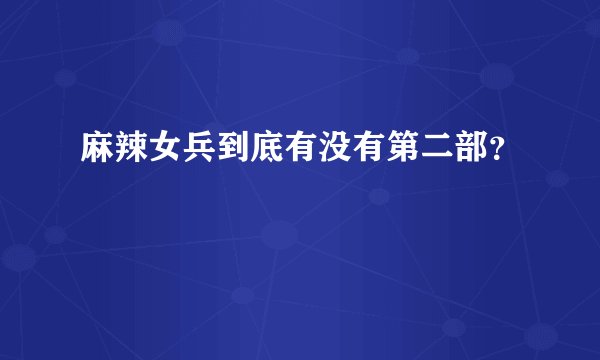 麻辣女兵到底有没有第二部？