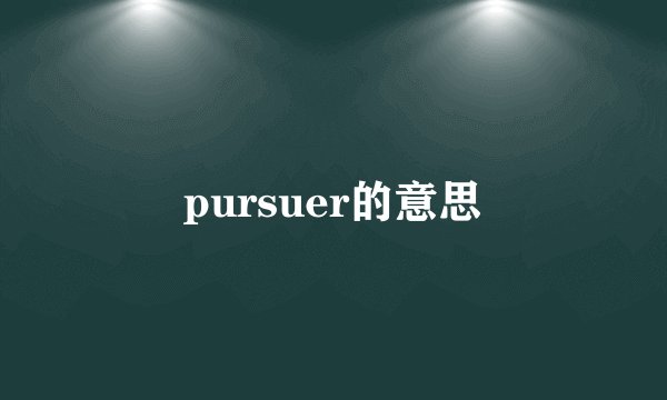 pursuer的意思