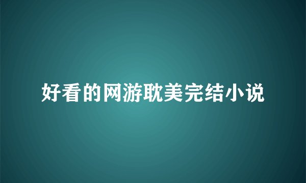 好看的网游耽美完结小说