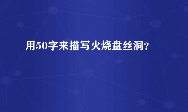 用50字来描写火烧盘丝洞？