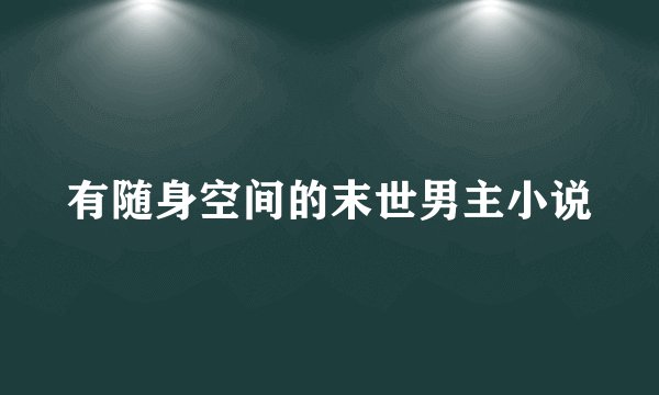 有随身空间的末世男主小说