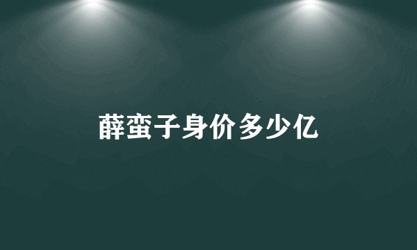 薛蛮子身价多少亿