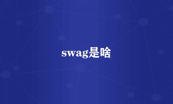 swag是啥