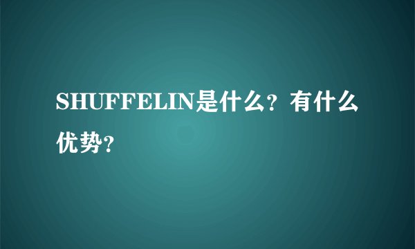 SHUFFELIN是什么？有什么优势？