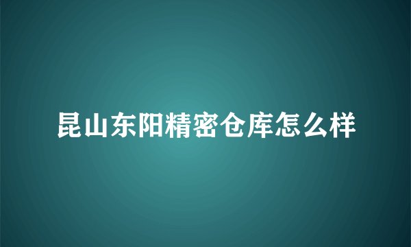 昆山东阳精密仓库怎么样