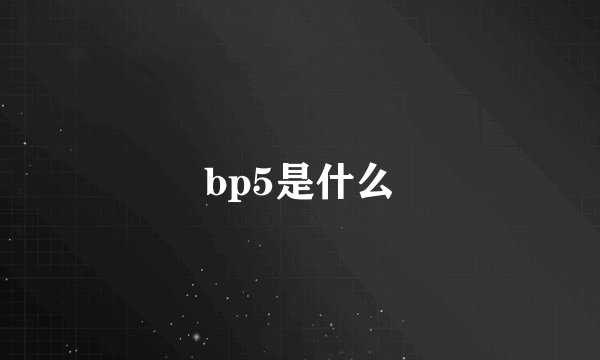 bp5是什么