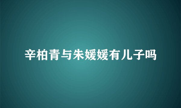 辛柏青与朱媛媛有儿子吗