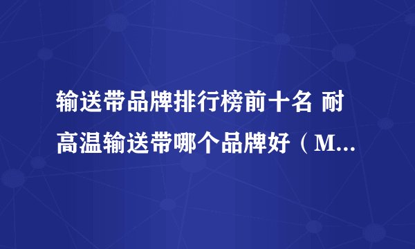 输送带品牌排行榜前十名 耐高温输送带哪个品牌好（Maigoo）
