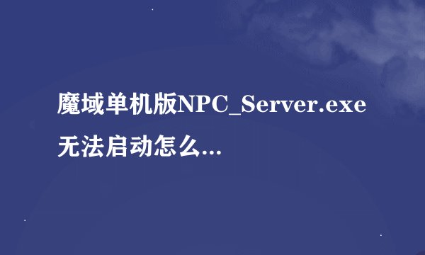 魔域单机版NPC_Server.exe无法启动怎么办 老是自动关闭！！