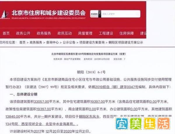 朝阳区石佛营东里129号院《华纺星海家园》棚改安置房项目介绍
