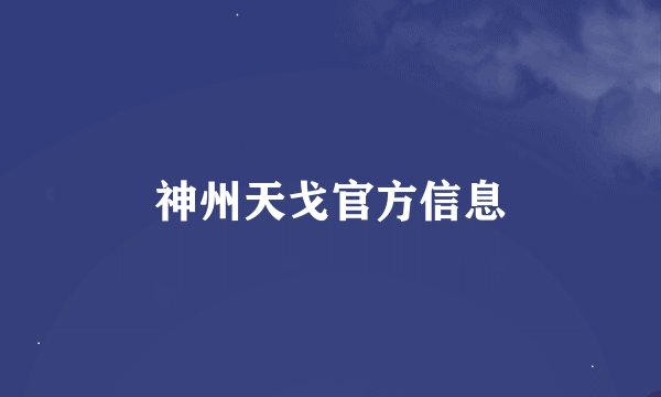 神州天戈官方信息