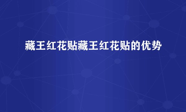 藏王红花贴藏王红花贴的优势