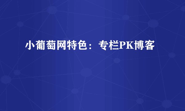 小葡萄网特色：专栏PK博客