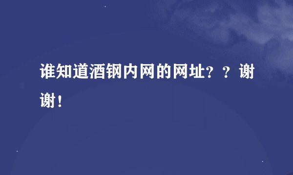 谁知道酒钢内网的网址？？谢谢！
