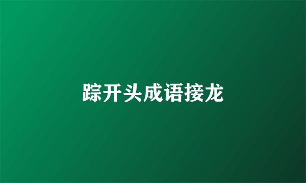 踪开头成语接龙