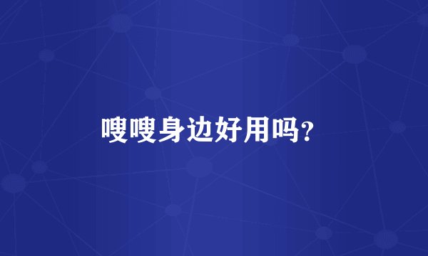 嗖嗖身边好用吗？