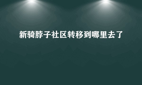 新骑脖子社区转移到哪里去了