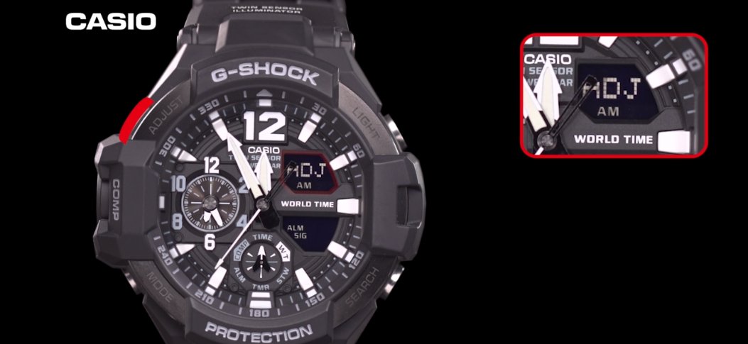 卡西欧g shock手表ga-110年月日怎么调？