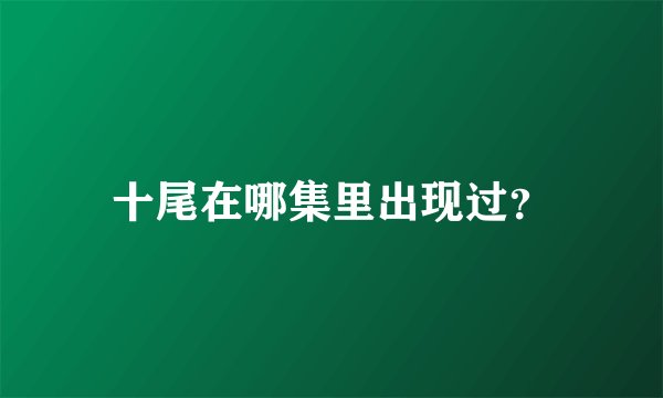十尾在哪集里出现过？