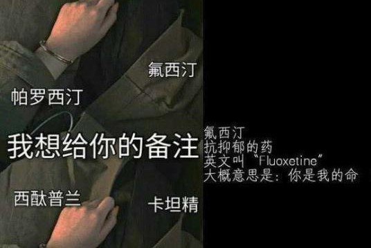 情侣备注 氟西汀另一半是什么