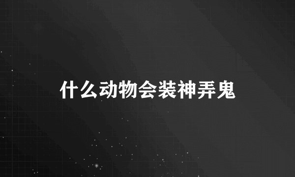 什么动物会装神弄鬼
