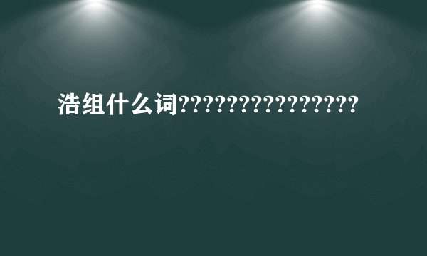 浩组什么词???????????????