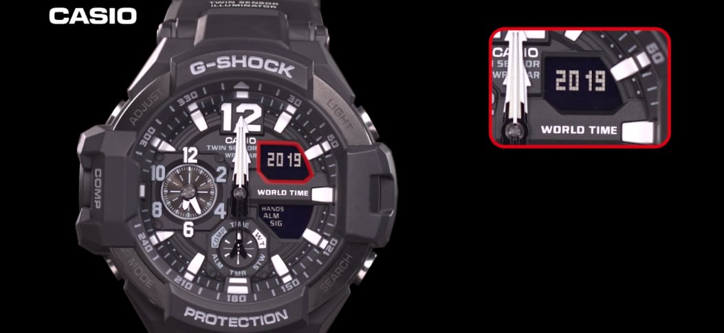 卡西欧g shock手表ga-110年月日怎么调？