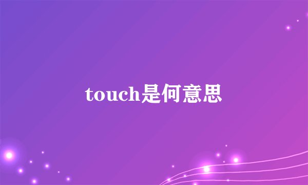 touch是何意思