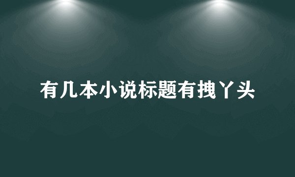 有几本小说标题有拽丫头