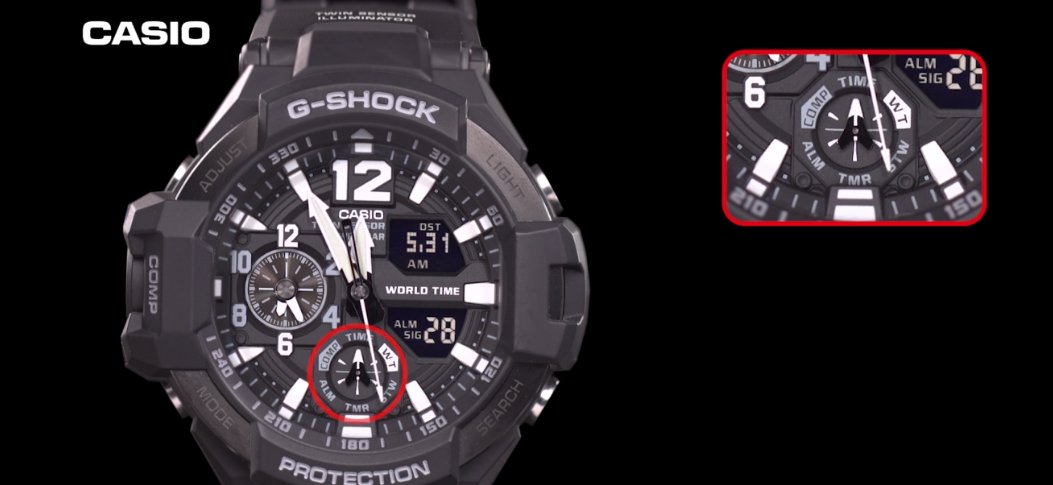 卡西欧g shock手表ga-110年月日怎么调？
