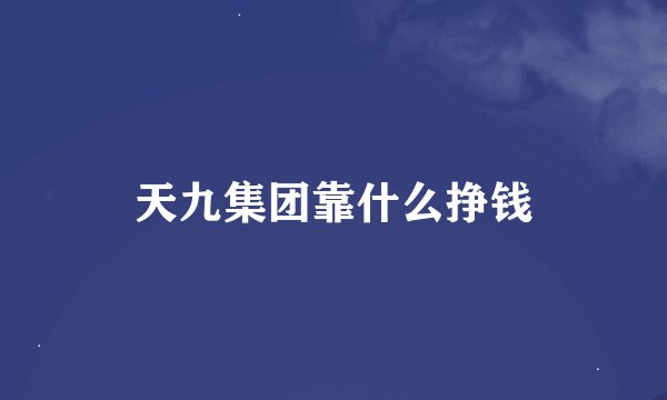天九集团靠什么挣钱