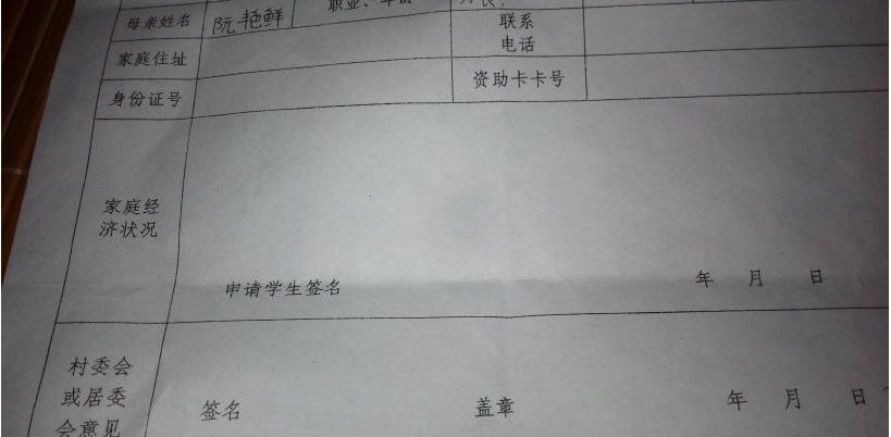 影响家庭经济状况信息一栏怎么填？