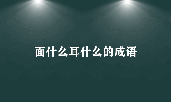 面什么耳什么的成语