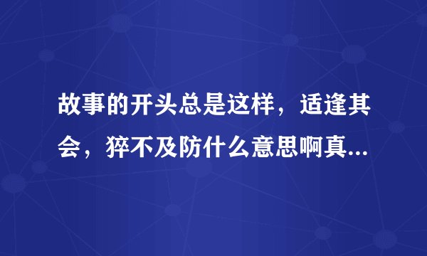 故事的开头总是这样，适逢其会，猝不及防什么意思啊真正的含义