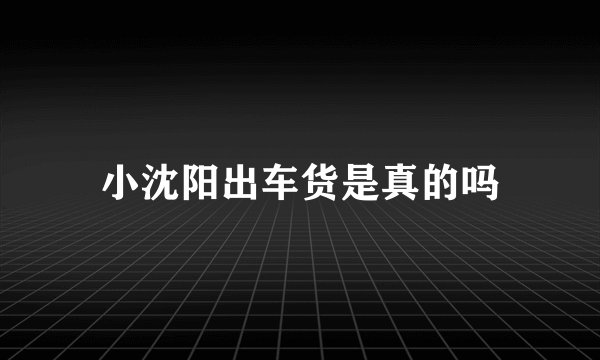 小沈阳出车货是真的吗