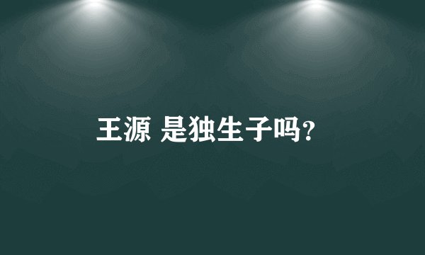 王源 是独生子吗？