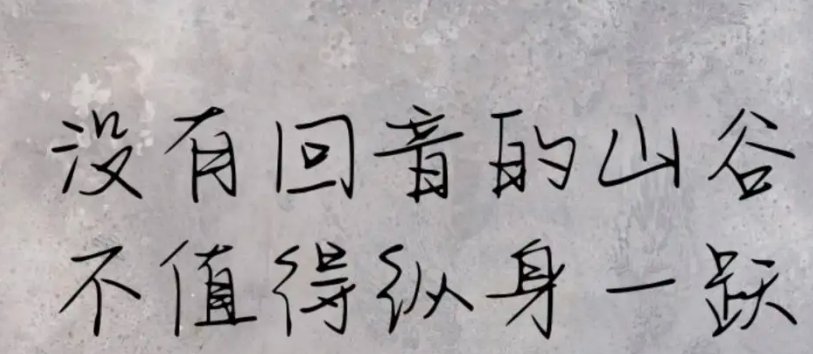 没有回应的山谷,不值得纵身一跃是什么意思？