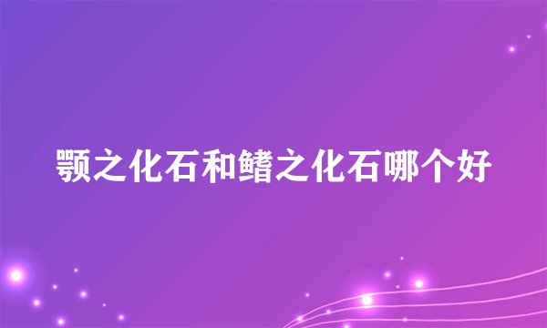 颚之化石和鳍之化石哪个好