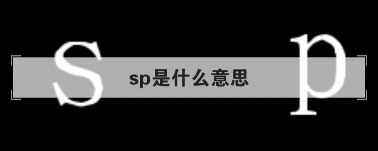 女生说sp是什么意思啊