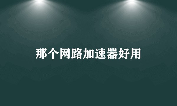 那个网路加速器好用